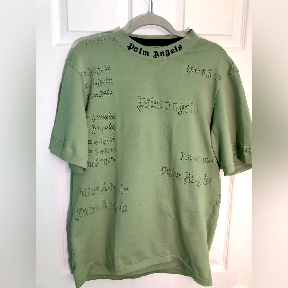🌴👼 Palm Angels Sheer Monogram Shirt. Sz L